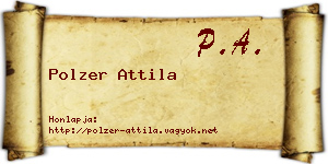 Polzer Attila névjegykártya